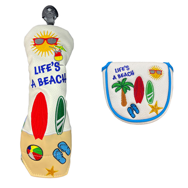 Life's A Beach Golf Club Cover Set - Mallet