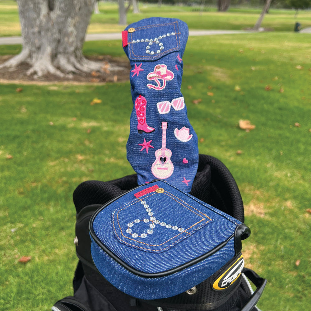 Western Denim Golf Club Cover Set - Mallet