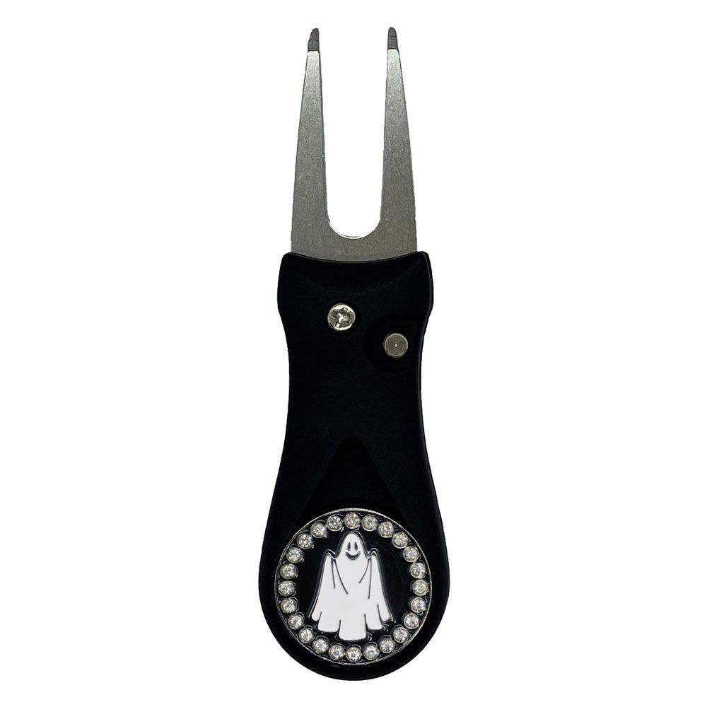 Bling Ghost Golf Ball Marker With Divot Repair Tool Birdies and Boos Giggle Golf