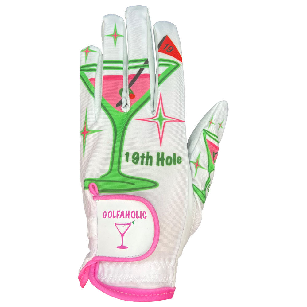 19th Hole Women's Golf Glove – Stylish Martini Design for Golfers