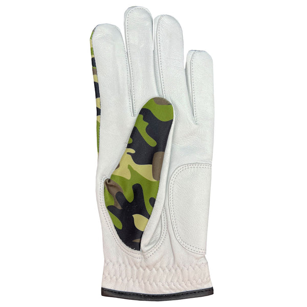 Giggle Golf Men's Camo Leather Golf Glove, back