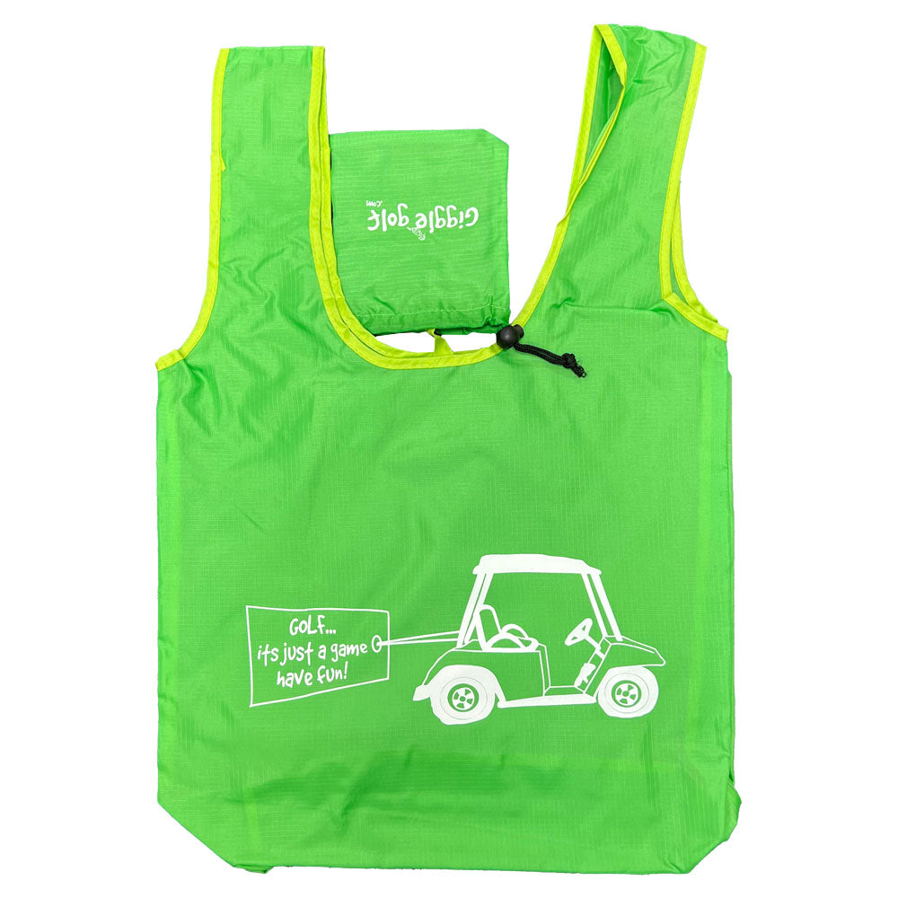 Green Foldable Giggle Golf Shopping Tote Giggle Golf