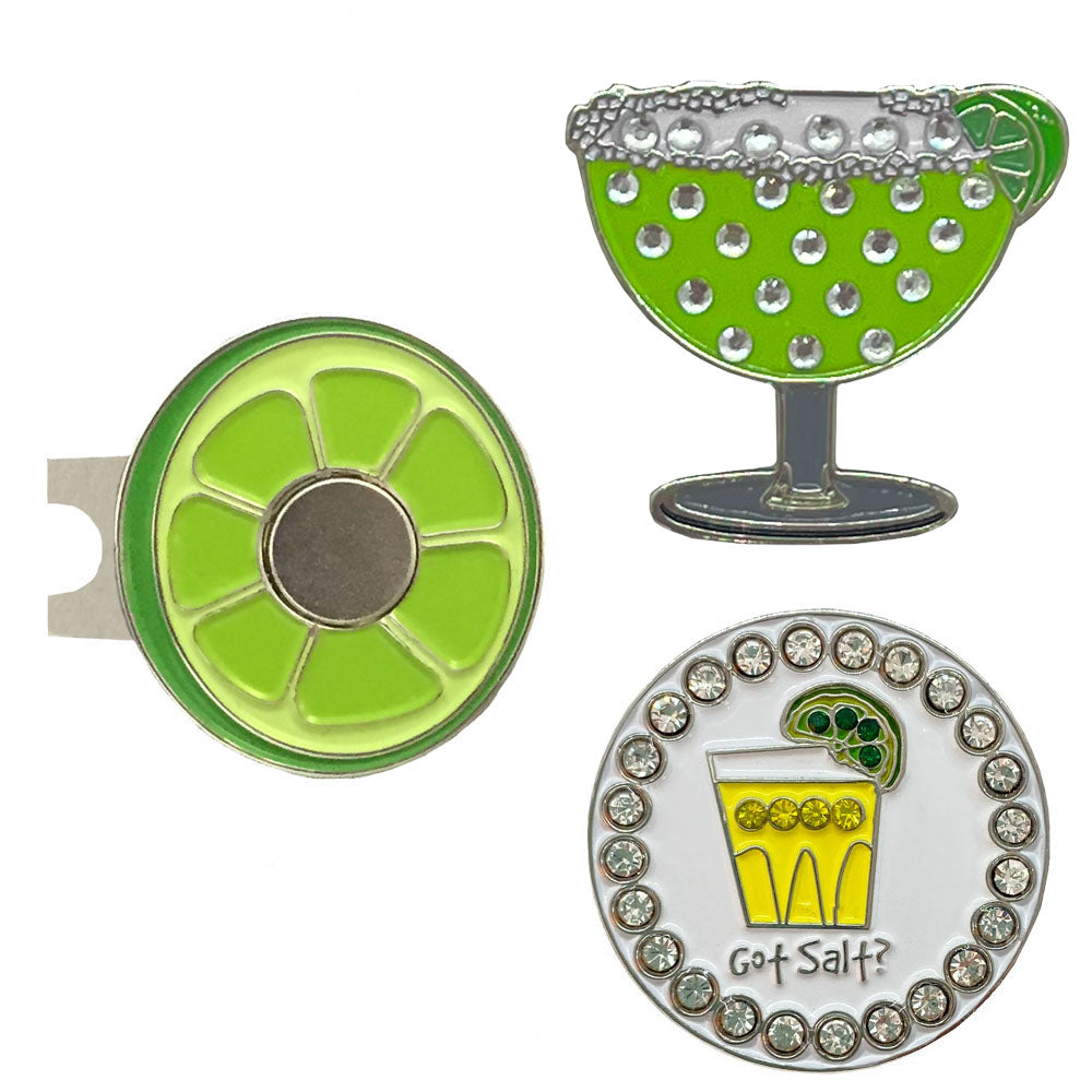 Margarita Bling Golf Ball Marker Pack – Fiesta Fun 🍹 – Giggle Golf