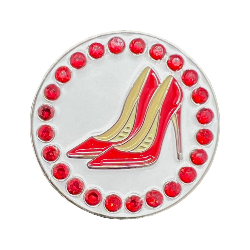 Bling Red High Heels Golf Ball Marker It's All About The Shoes Theme
