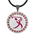 Giggle Golf Bling Pink Ribbon Golf Ball Marker With Magnetic Necklace