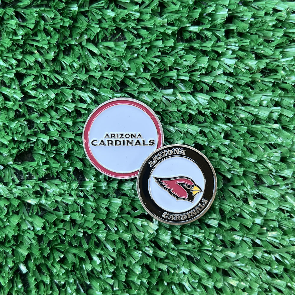 Arizona Cardinals double-sided ball marker — fun golf accessory