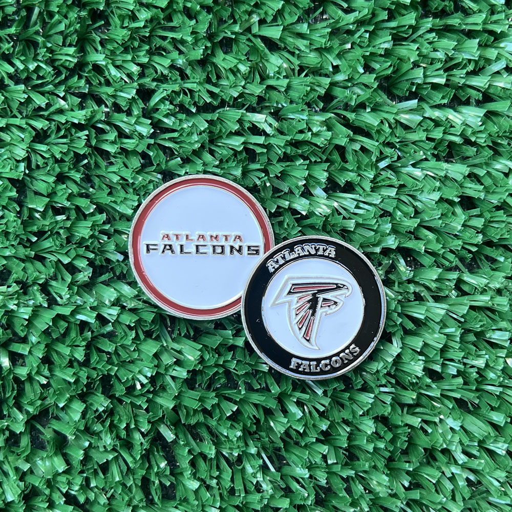 Atlanta Falcons double-sided ball marker — fun golf accessory