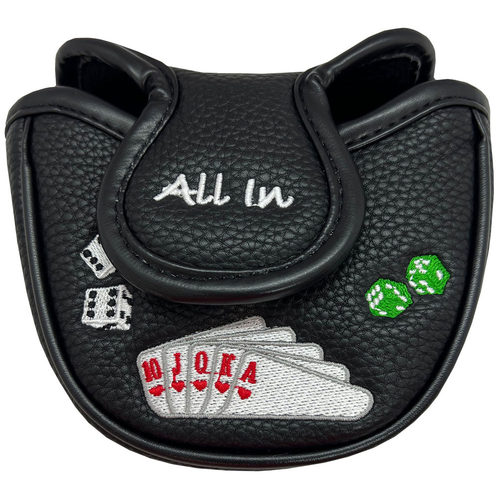 Las Vegas Themed Black Mallet Putter Cover With Closure