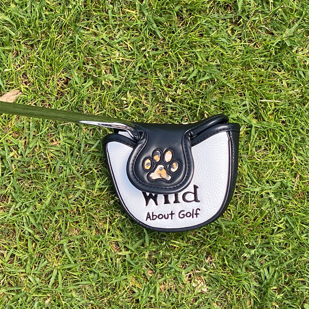 Giggle Golf Mallet Putter Cover, Back Side With Paw Print