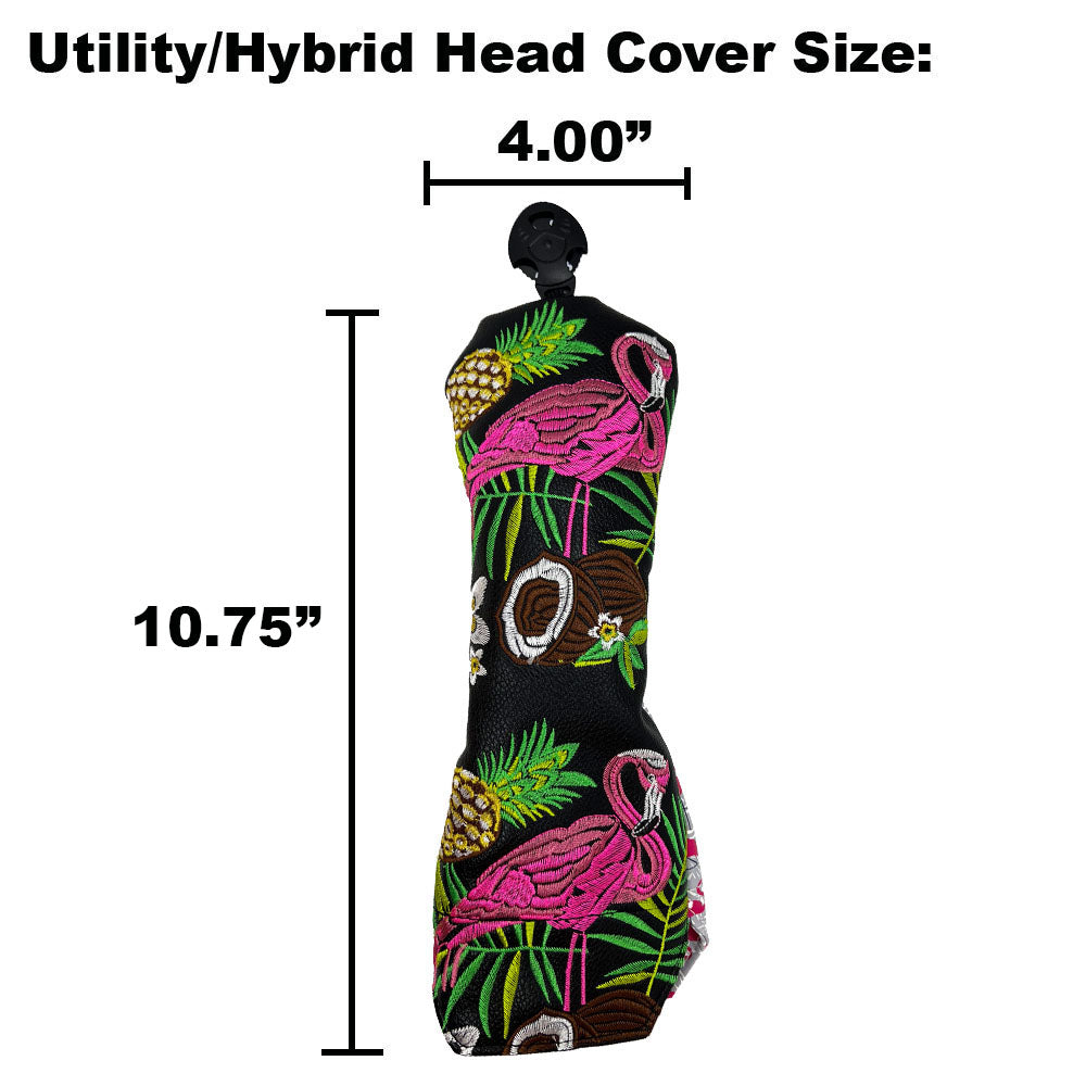 Flamingos Black 3 Pcs. Cover Set