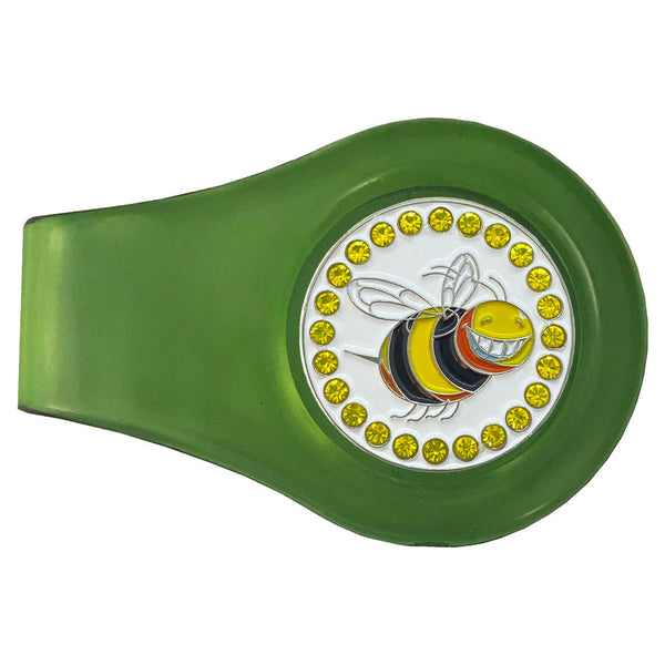 bling bee golf ball marker with a magnetic green clip