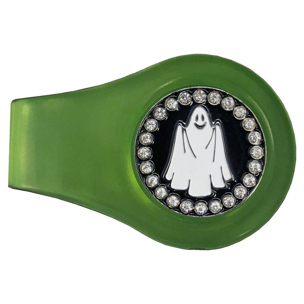 bling ghost golf ball marker with a magnetic green clip
