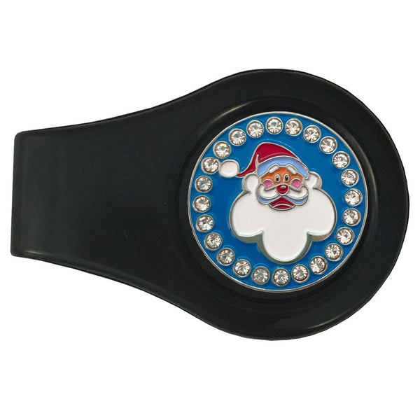 bling santa golf ball marker with a magentic black clip