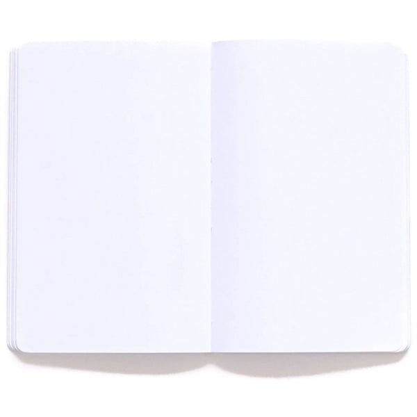 light pink notebook with flower design and blank pages