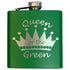 Giggle Golf 6 oz  Queen Of The Green Stainless Steel Green Flask