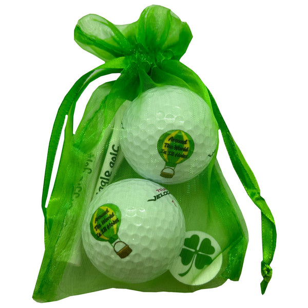 Giggle Golf Around The World In 18 Holes 2 Golf Balls & 4 Tees Pack