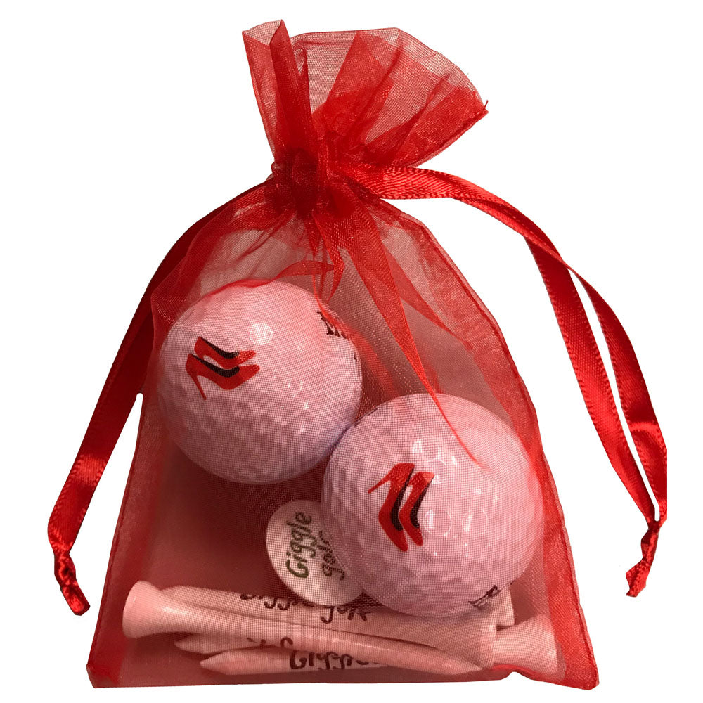 Chic Red Heels golf ball and tees set. Great for tournaments. Strut you stuff on the course. Cute Packaging. Shop now!