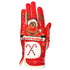 Giggle Golf red Christmas holiday women's golf glove with candy cane strap