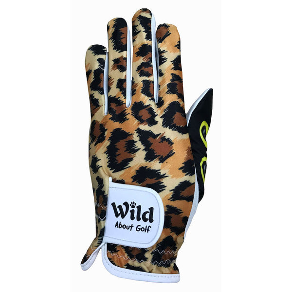 wild about golf leopard print women's golf glove