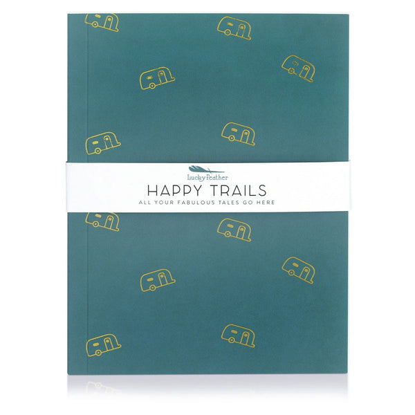 happy trails (campers) small journal with packaging on it