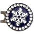 bling snowflake golf ball marker with a magnetic hat clip