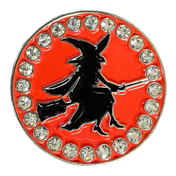 bling witch golf ball marker only