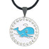 bling blue whale golf ball marker necklace