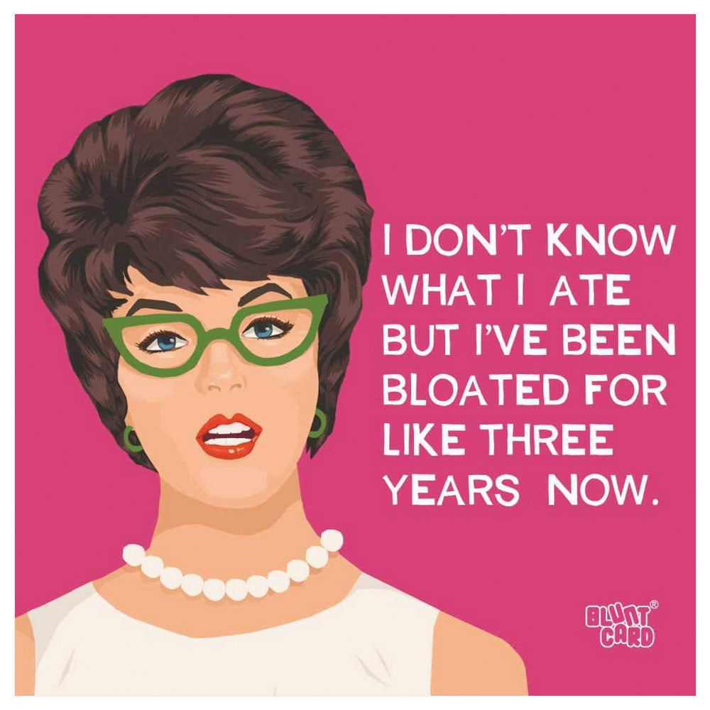 Retro style “been bloated for like three years” napkins (20 pack) — for those who laugh so they don’t cry