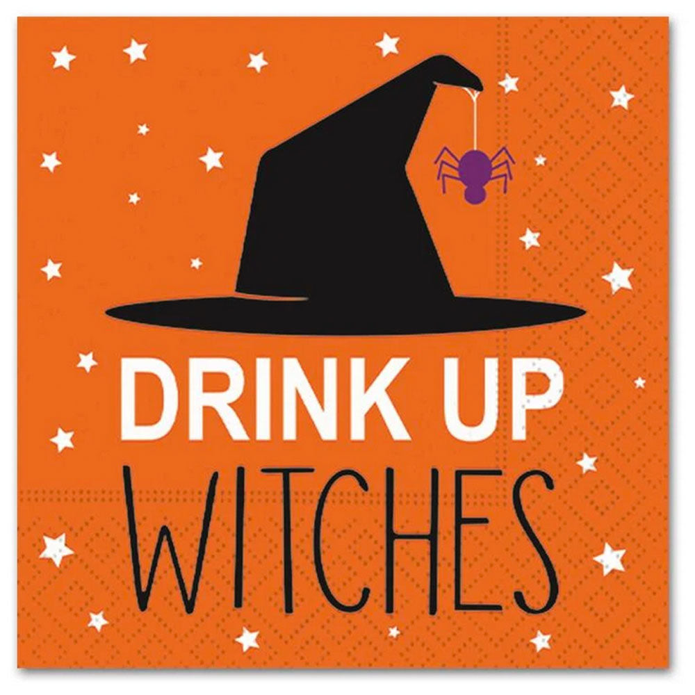 Drink Up Witches cocktail napkins for a festive touch to your golf party. Add a little wickedness to your style. Shop now!