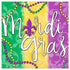 Mardi Gras Beads Cocktail Napkins, Purple, Green and Yellow design