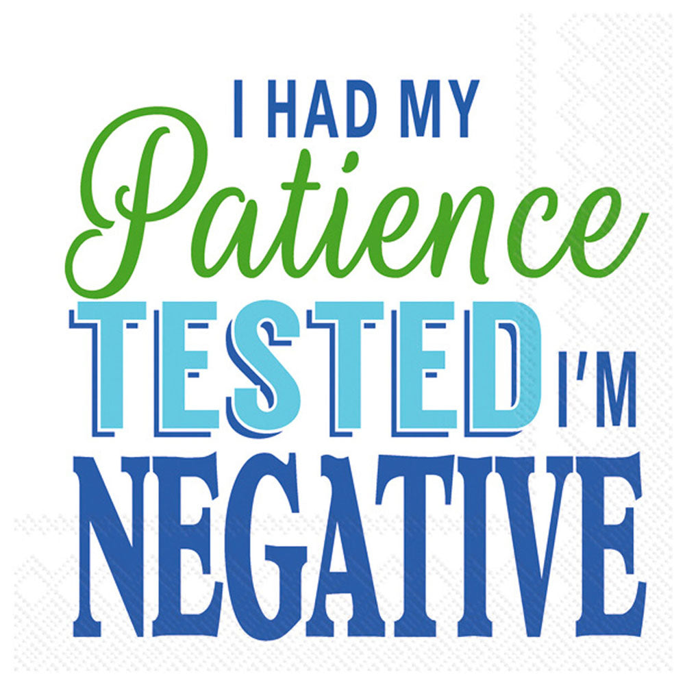 Pack of 20 Negative snarky cocktail napkins — funny party napkins, perfect hostess or golf gifts.