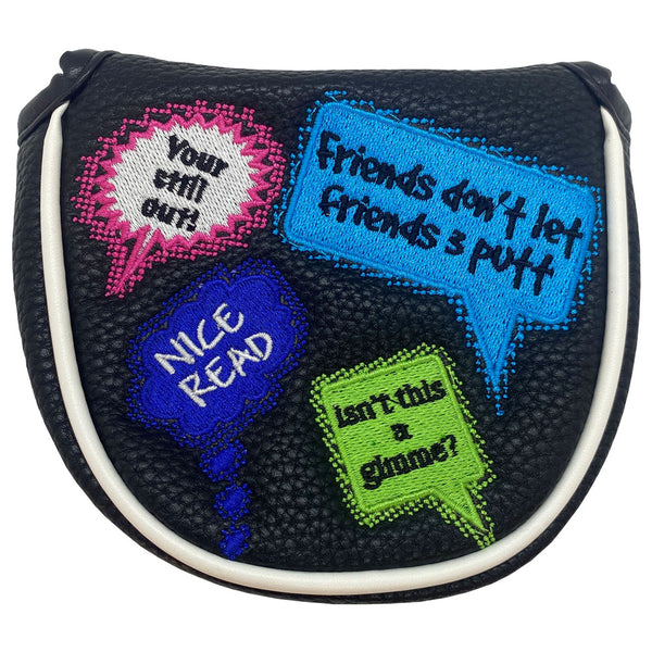 new friends golf mallet with funny putting saying front and back