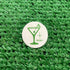 19th Hole (Martini) Quarter Size Plastic Golf Ball Marker