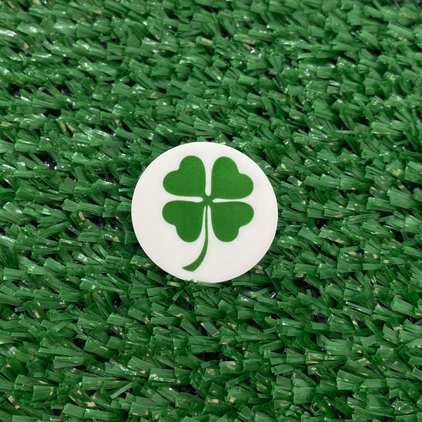 Lucky Four Leaf Clover Quarter Size Plastic Golf Ball Marker