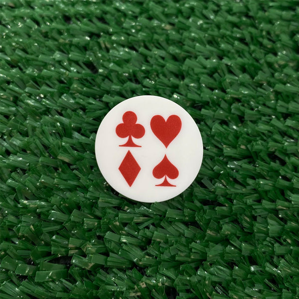 Poker Quarter Size Plastic Golf Ball Marker