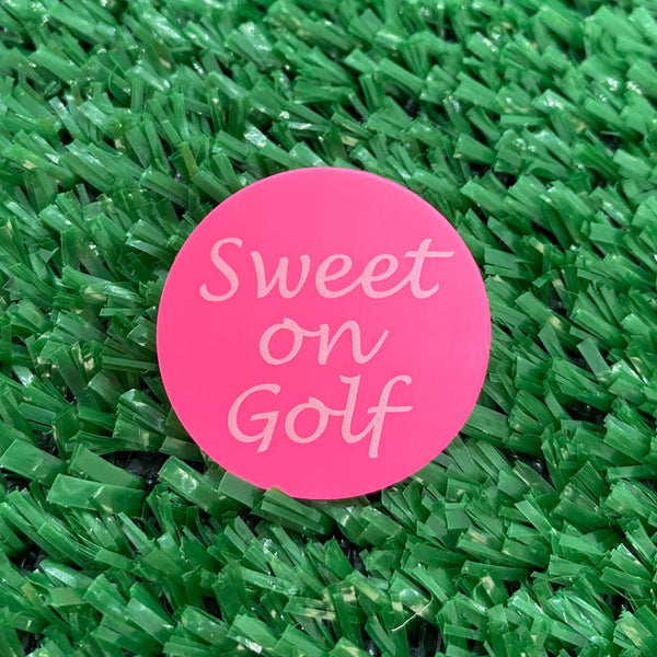 Sweet On Golf Quarter Size Plastic Golf Ball Marker