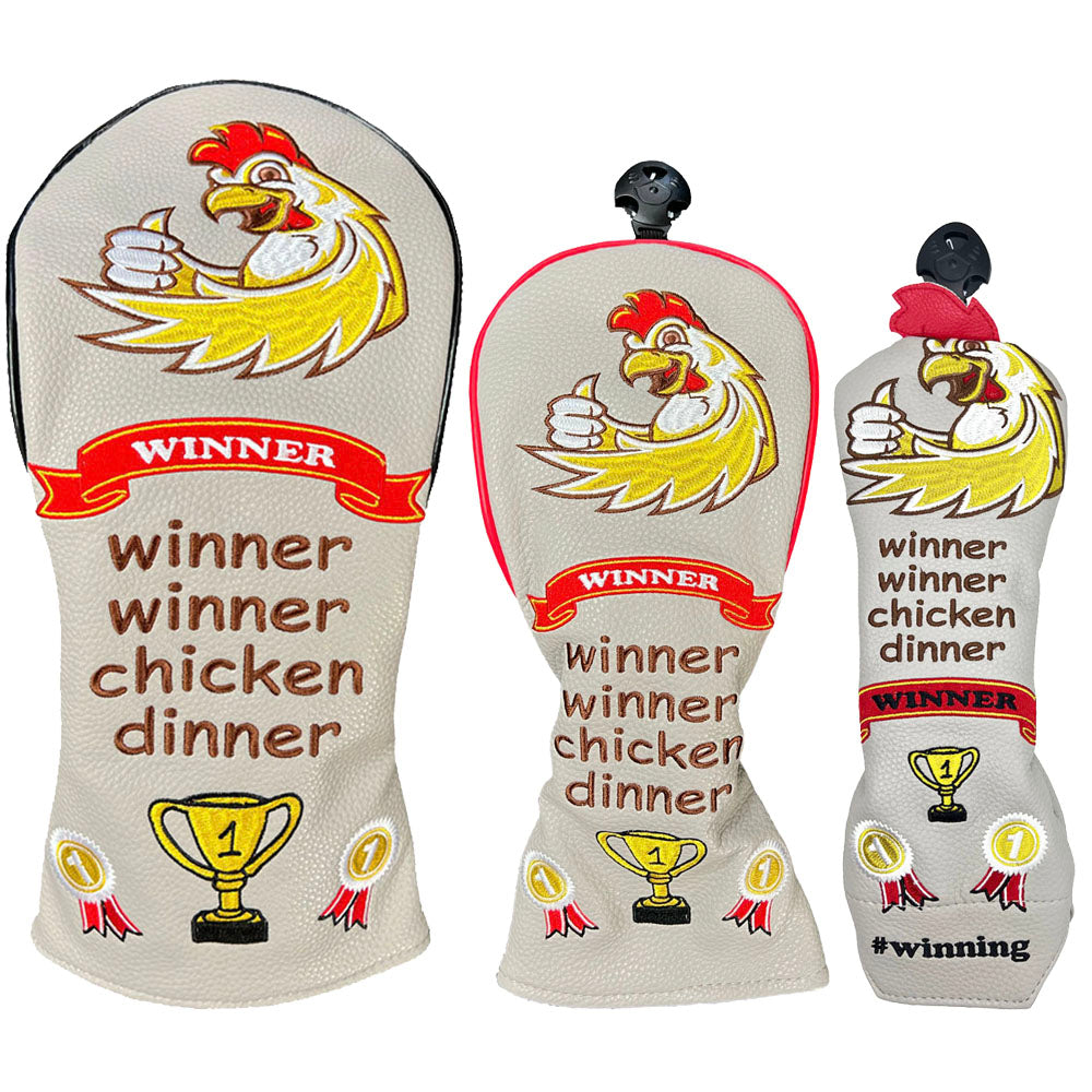 Winner Winner Chicken Dinner 3-Piece Golf Head Cover Set