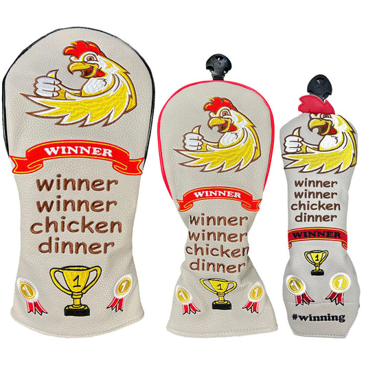 Winner Winner Chicken Dinner 3-Piece Golf Head Cover Set