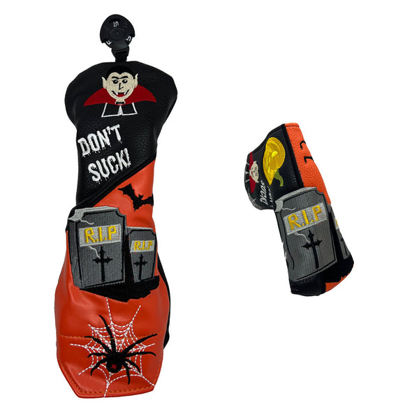 Giggle Golf Halloween Golf Club Cover Set - Blade Putter Cover & Utility Head Cover