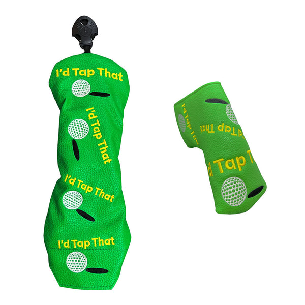 Giggle Golf I'd Tap That Golf Club Cover Set - Blade Putter Cover & Utility Head Cover