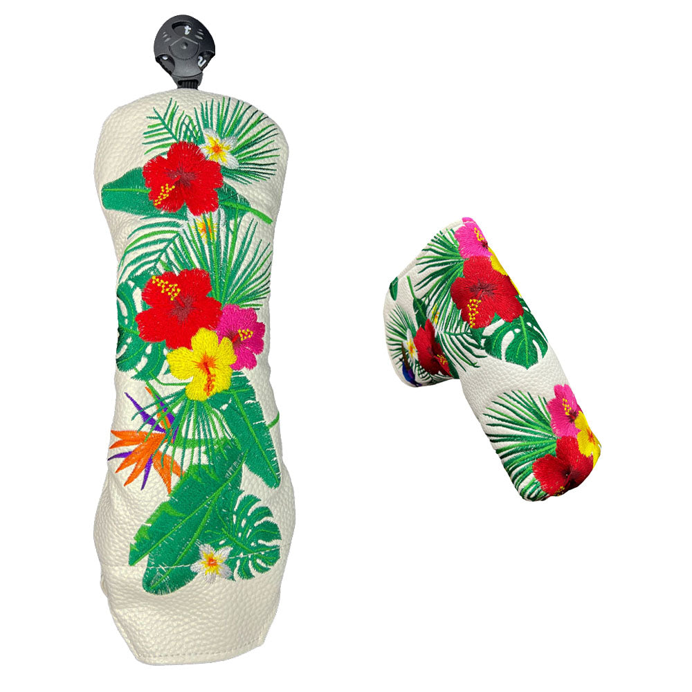 Giggle Golf Tropical Golf Club Cover Set - Blade Putter Cover & Utility Club Cover