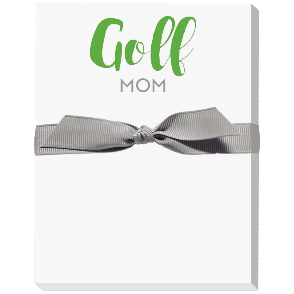 Golf Mom Notepad, 50 sheets of white (not lined) paper