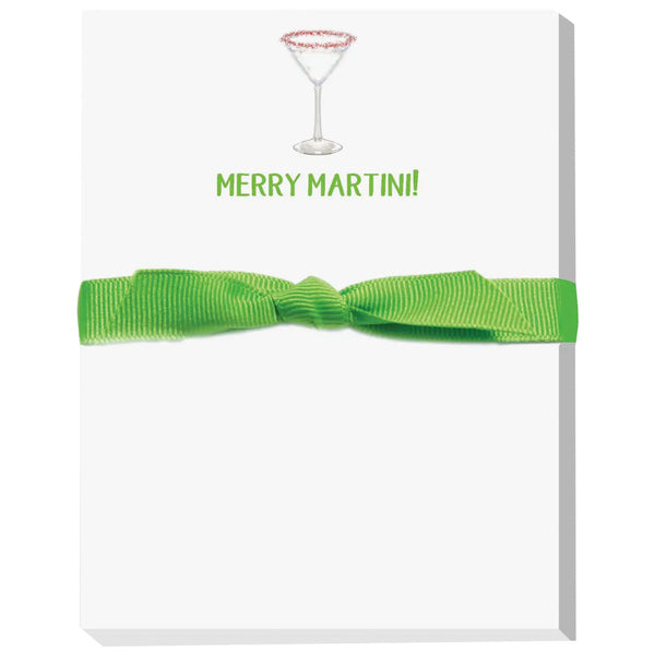 Merry Martini White Notepad