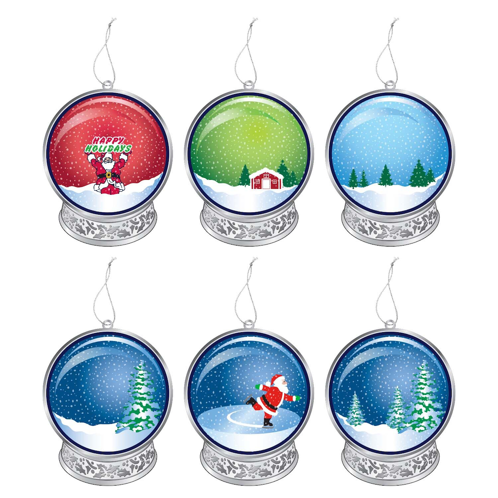 Customizable Snowglobe Ornament Design Options