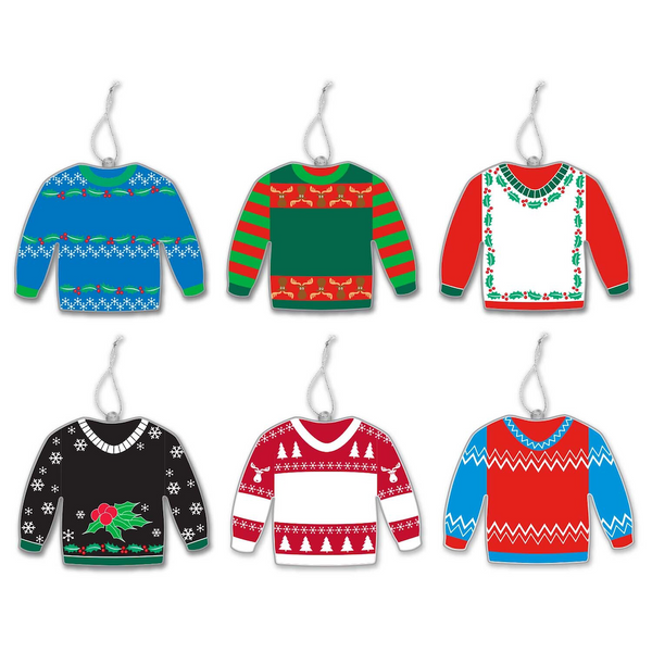 Customizable Ugly Sweater Ornament, Stock Sweater Designs