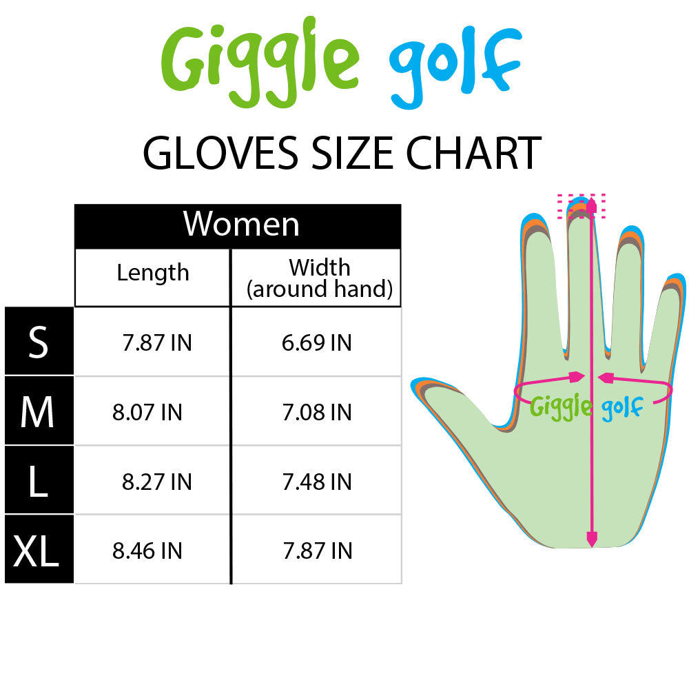 GIggle Golf Women's Golf Glove Sizing Chart