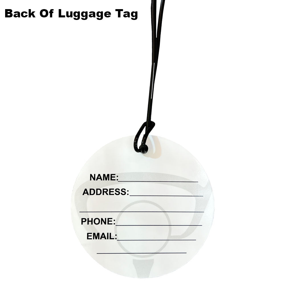 Golf Ball Luggage Tag With Write On Back, Giggle Golf