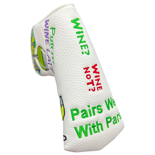 Giggle Golf Putt Now Wine Later Blade Putter Cover
