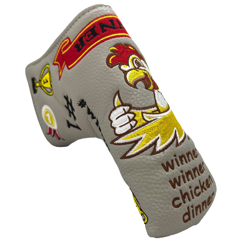 Giggle Golf Winner Winner Chicken Dinner Grey Blade Putter Cover