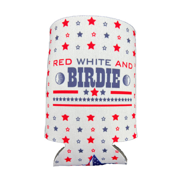 Giggle Golf Red White And Birdie 12 oz Can Cooler